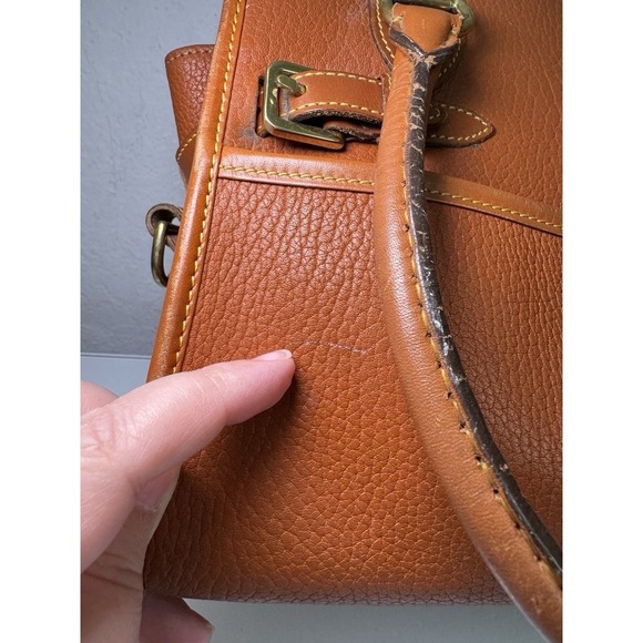 DOONEY & BOURKE Vintage Bag All Weather Leather Satchel 2Way USA 80s 90s Brown** - Picture 8 of 16